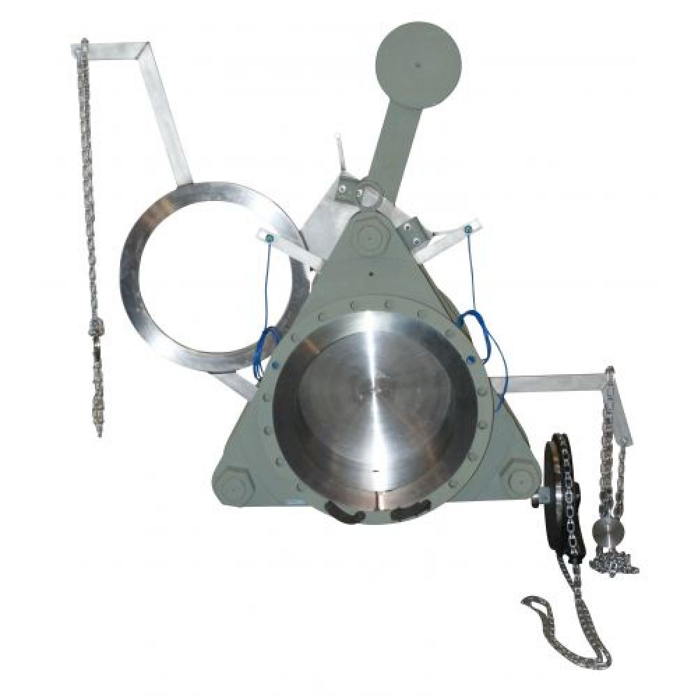 Custom line blind valve with counterweight for remote access